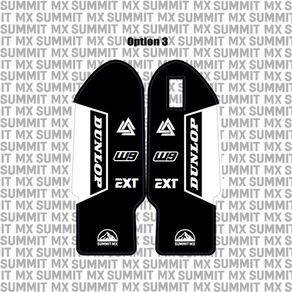 EXT fork guard decal design option 2 flat layout — Summit MX