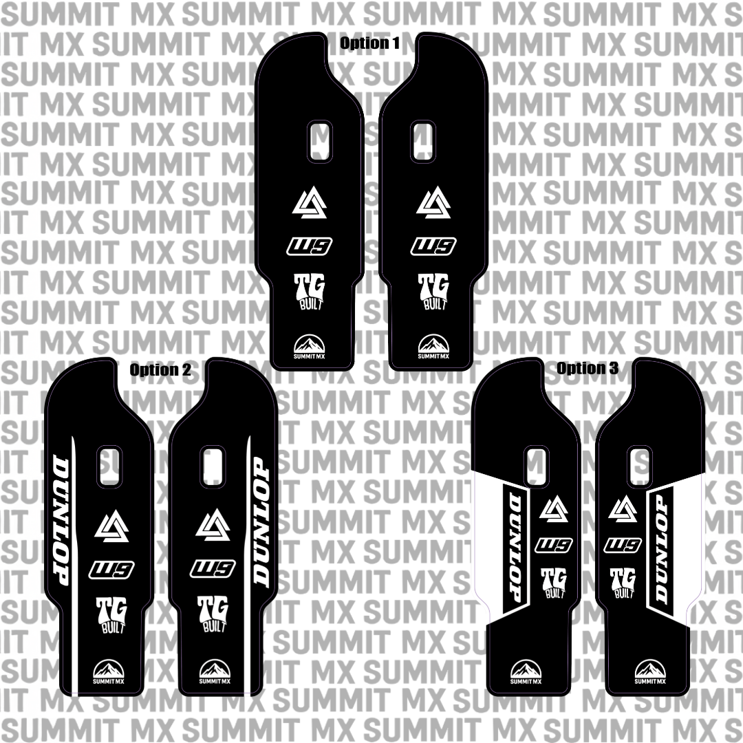 DNM fork guard black design layout — Summit MX