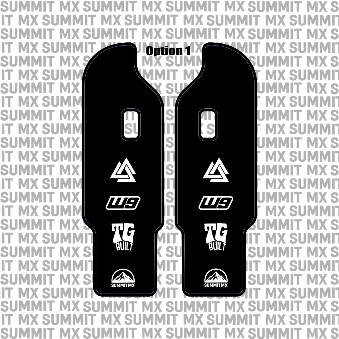DNM fork guard Option 1 black design — Summit MX