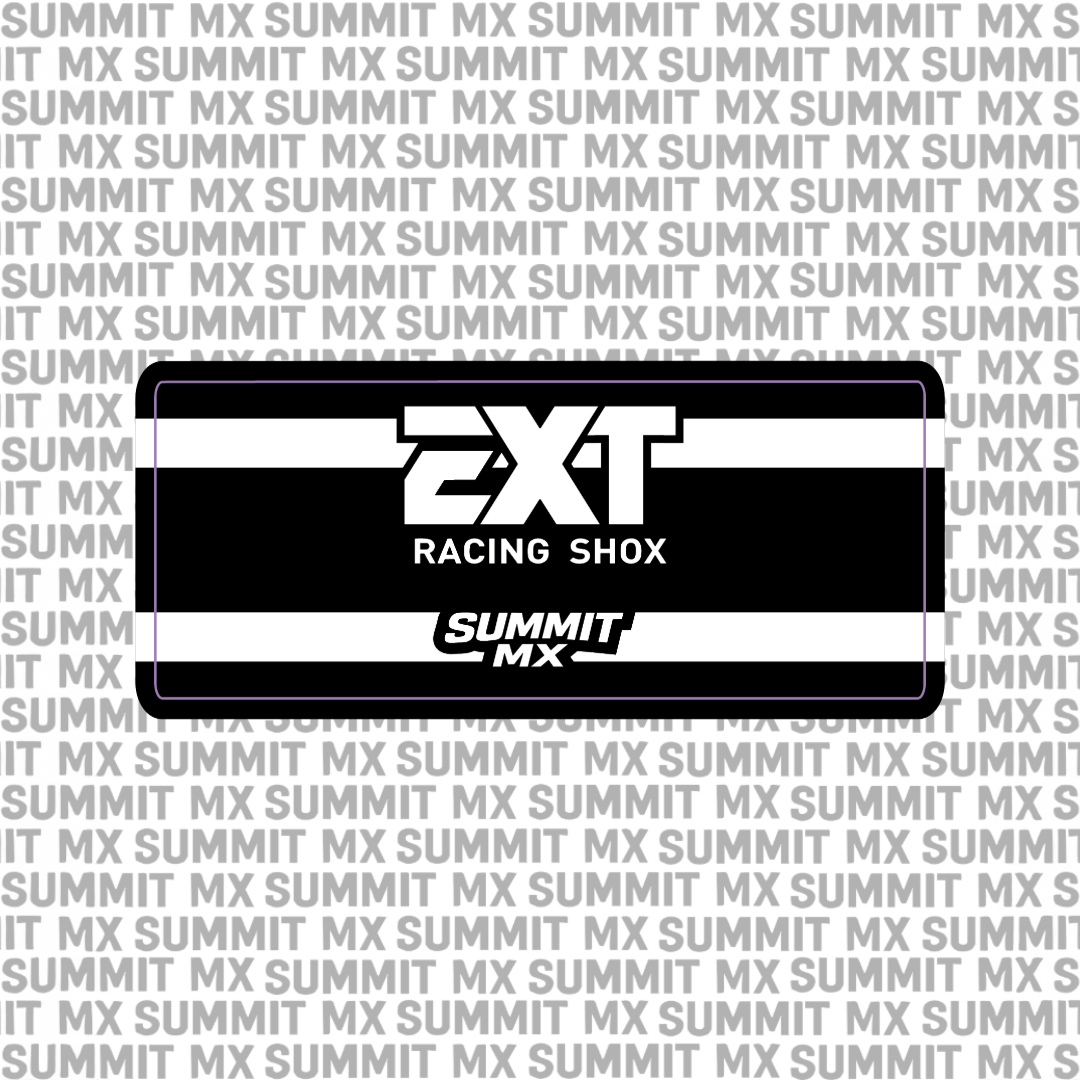 EXT Arma MX shock decal, gold colorway — Summit MX
