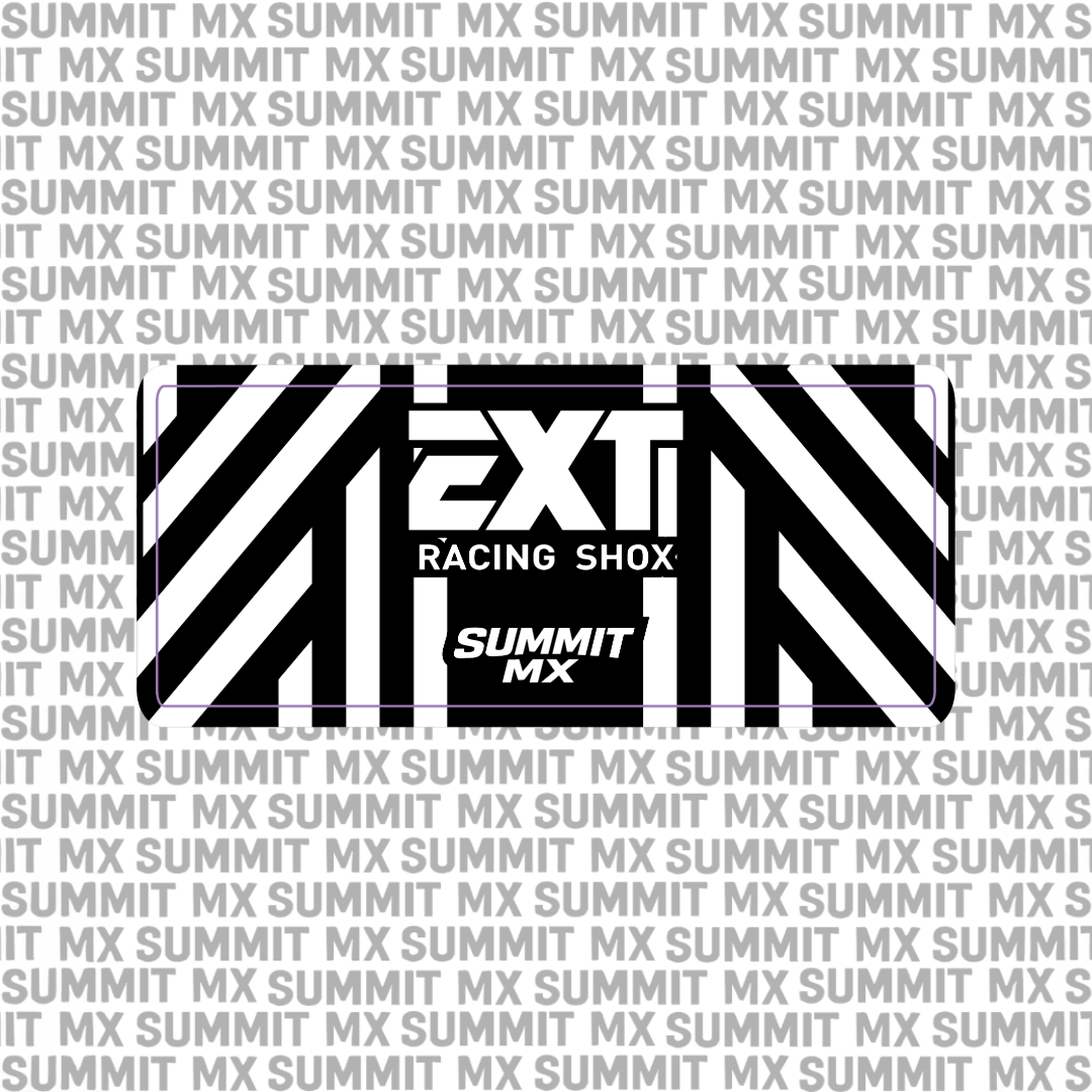 EXT Arma MX shock decal, charcoal colorway — Summit MX