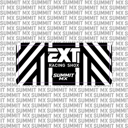 EXT Arma MX shock decal, charcoal colorway — Summit MX