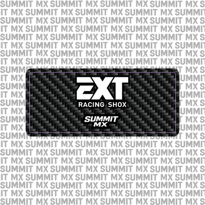 EXT Arma MX shock decal, orange colorway — Summit MX