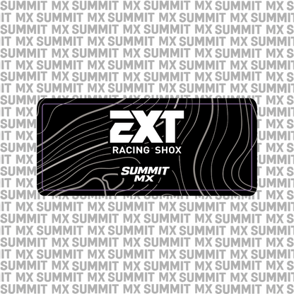 EXT Arma MX shock decal, red colorway — Summit MX