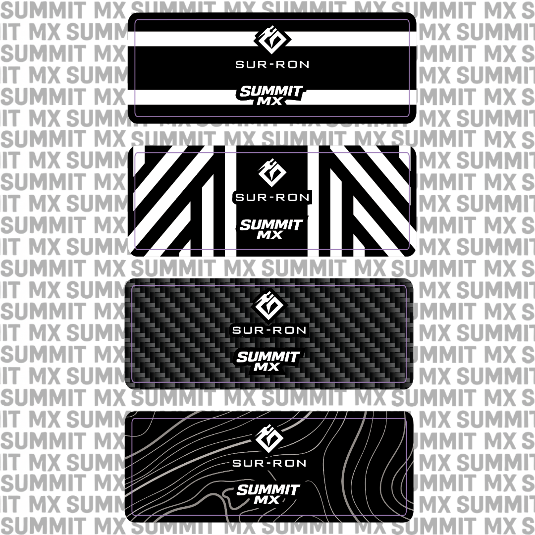 Surron LBX stock shock decal solid black design — Summit MX
