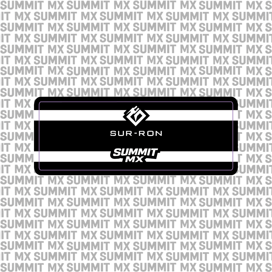 Surron LBX stock shock decal striped design — Summit MX
