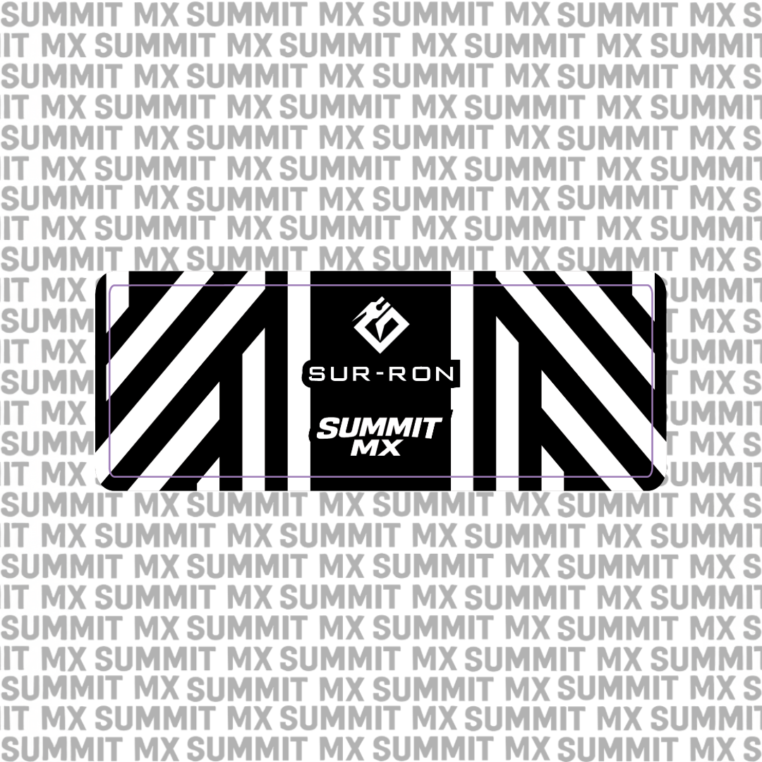 Surron LBX stock shock decal diagonal striped design — Summit MX