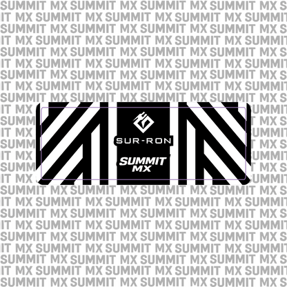 Surron LBX stock shock decal diagonal striped design — Summit MX