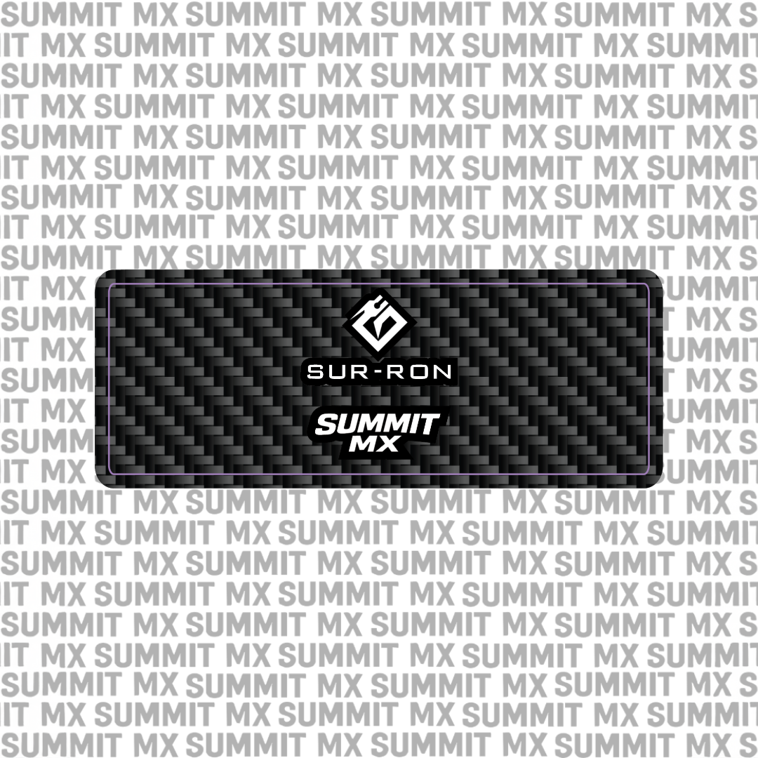 Surron LBX stock shock decal carbon fiber design — Summit MX