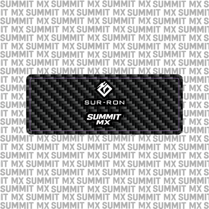 Surron LBX stock shock decal carbon fiber design — Summit MX