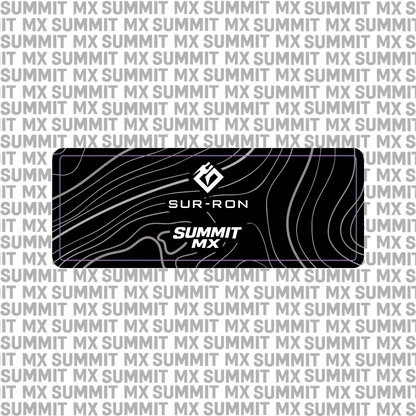 Surron LBX stock shock decal topographical design — Summit MX