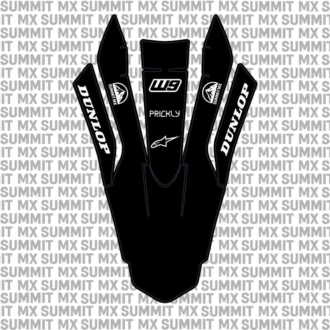 Surron Ultra Bee front fender decal in black colorway — Summit MX