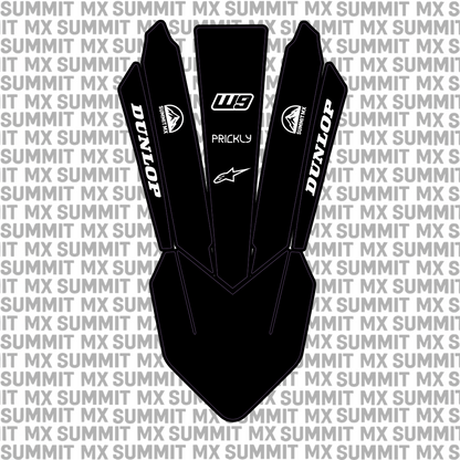 KTM 85 front fender decal design in black — Summit MX