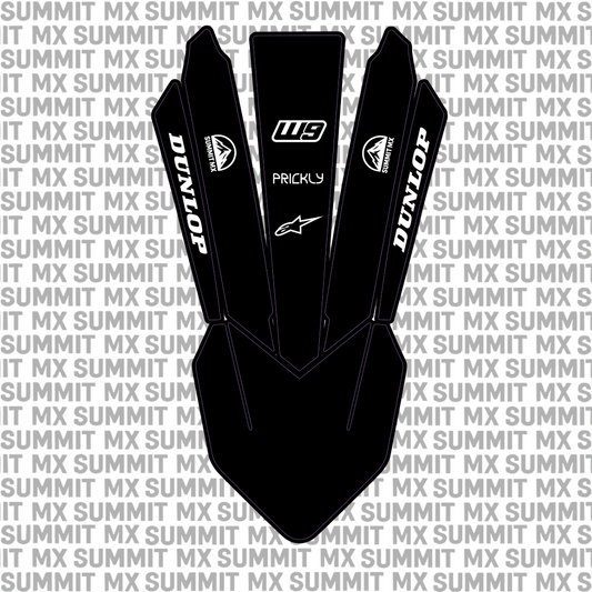 KTM 85 front fender decal design in black — Summit MX