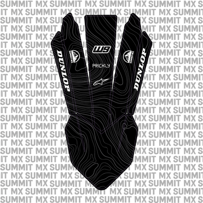 KTM 85 front fender decal in black textured design — Summit MX