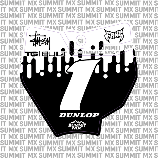 Drip Decal for KTM 65 Number Plate