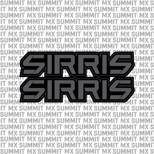 Sirris fork tube decal in gray colorway — Summit MX
