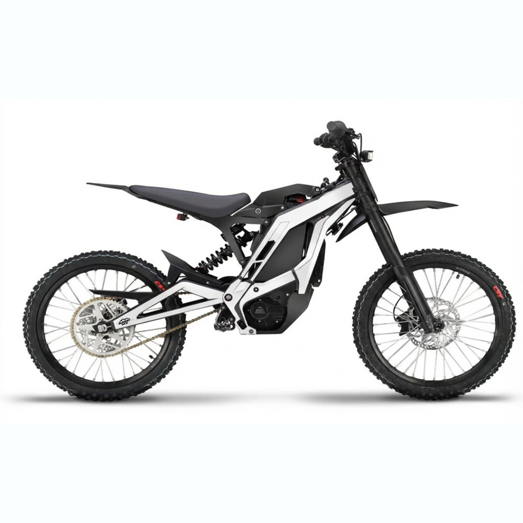 Eride Pro white frame wrap decal installed on e-bike