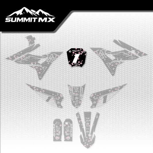 Cherry Blossom Altis Sigma number plate decal, shown in place on the full kit