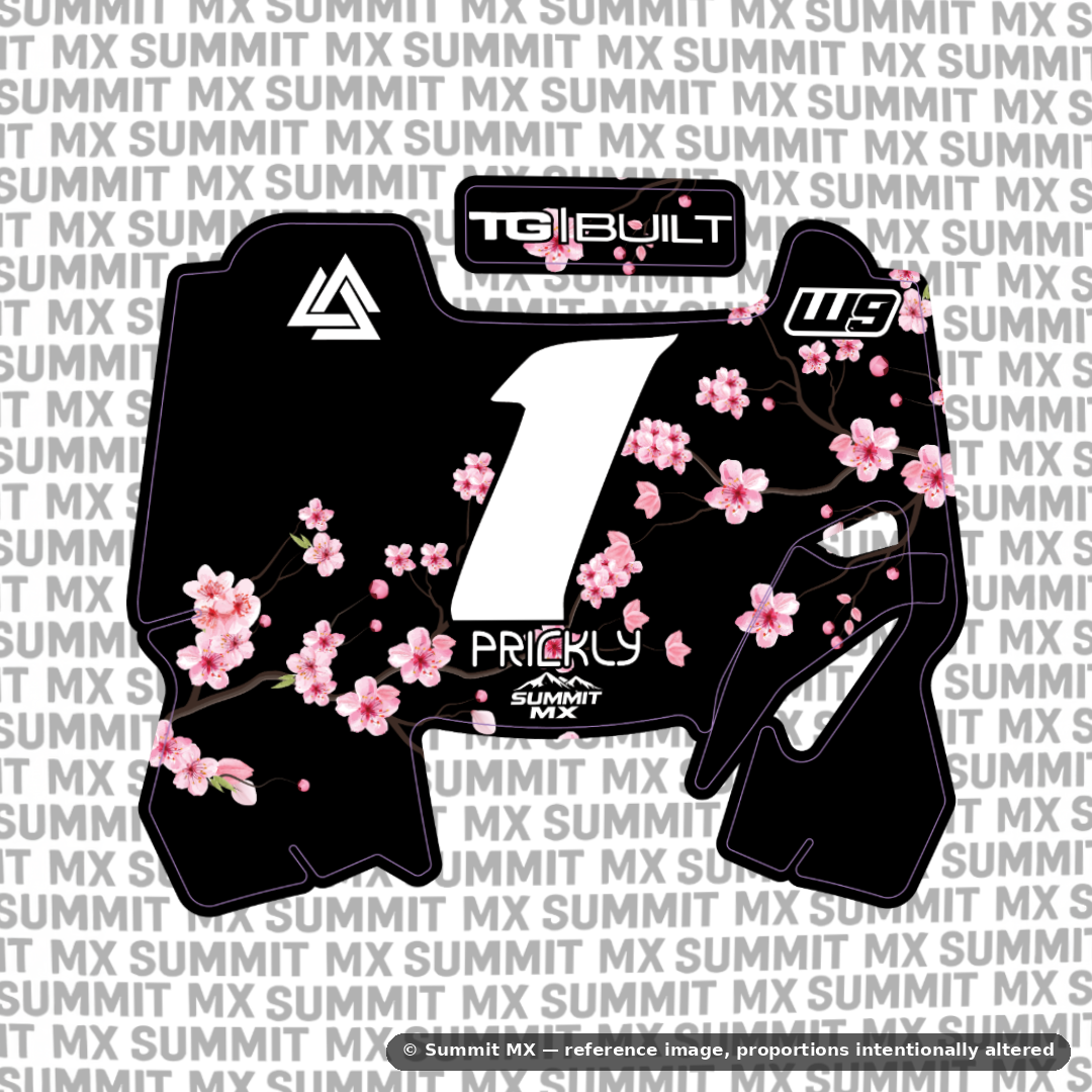 Cherry Blossom Decal for Hyper Bee Number Plate