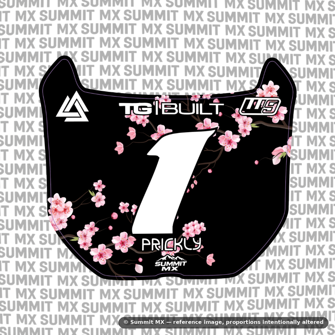 Cherry Blossom Decal for Rerode Number Plate