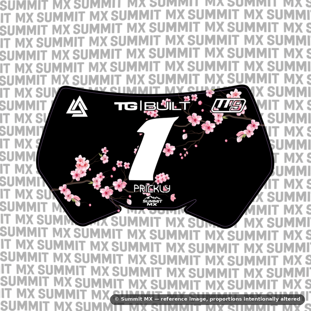 Cherry Blossom Decal for Storm Bee Number Plate
