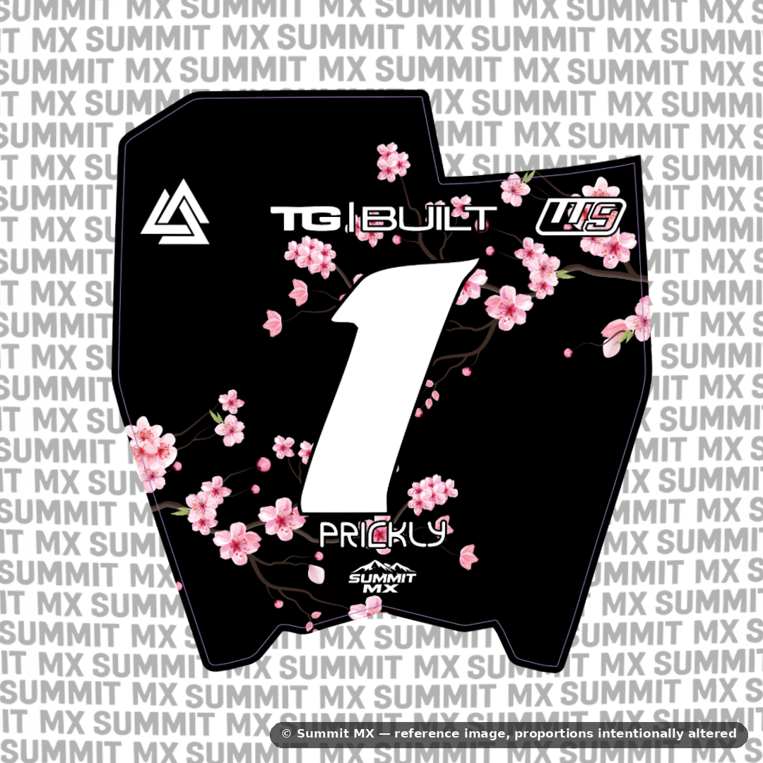 Cherry Blossom Decal for Talaria Komodo Number Plate