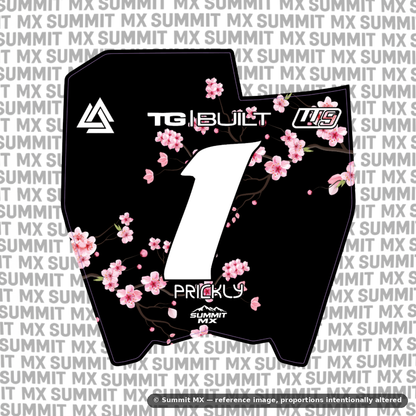 Cherry Blossom Decal for Talaria Komodo Number Plate