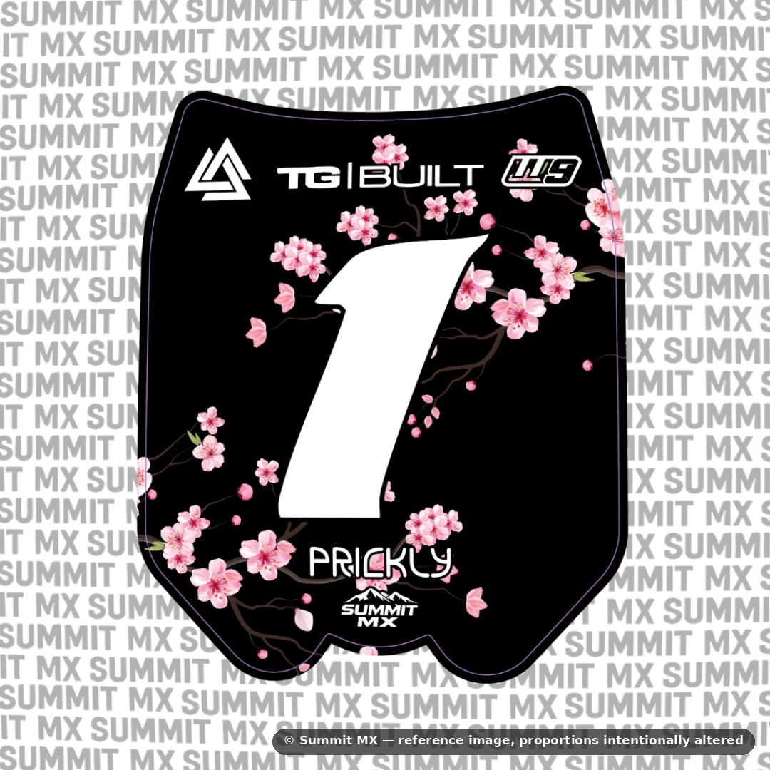 Cherry Blossom Decal for Talaria OEM Number Plate