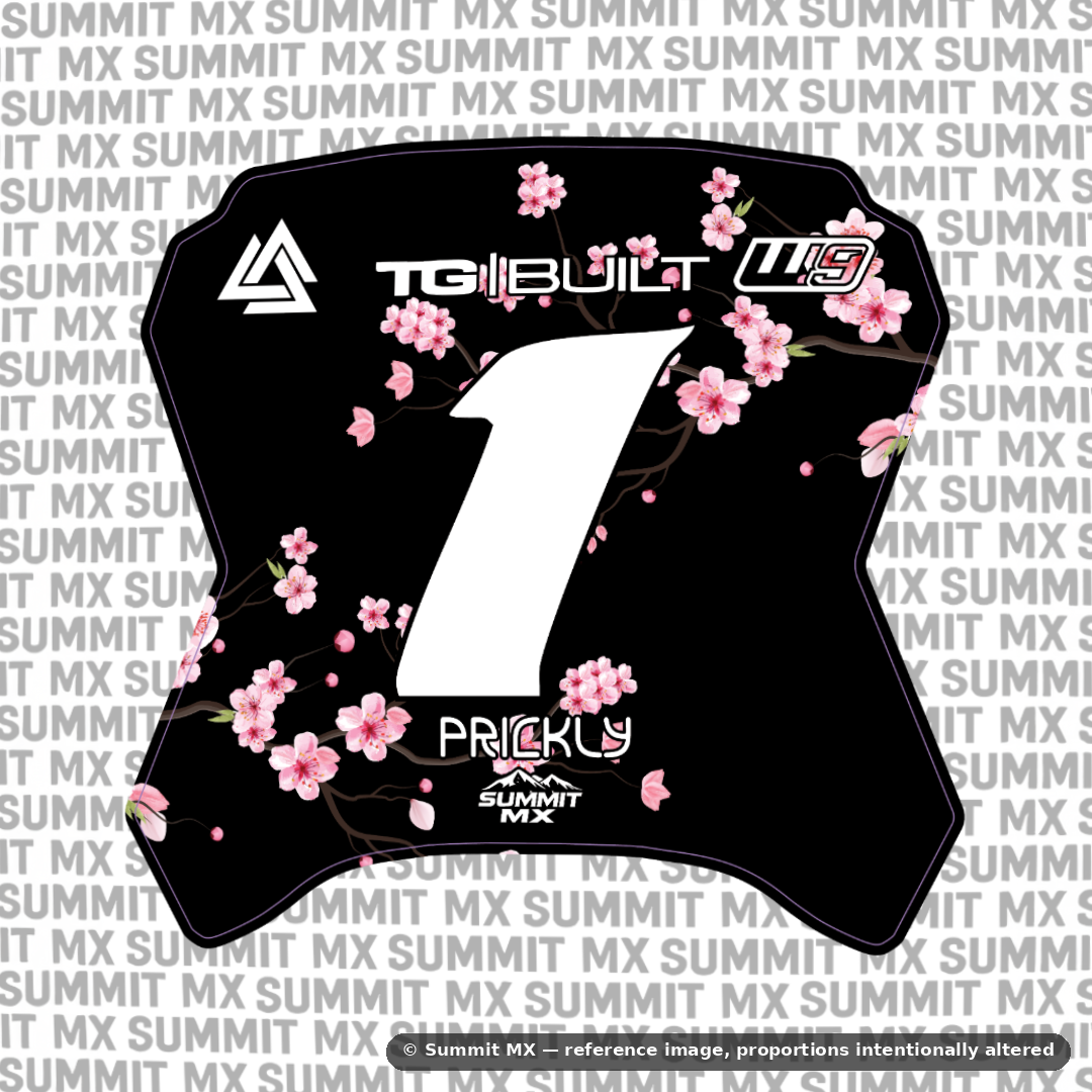 Cherry Blossom Decal for Yozma Number Plate