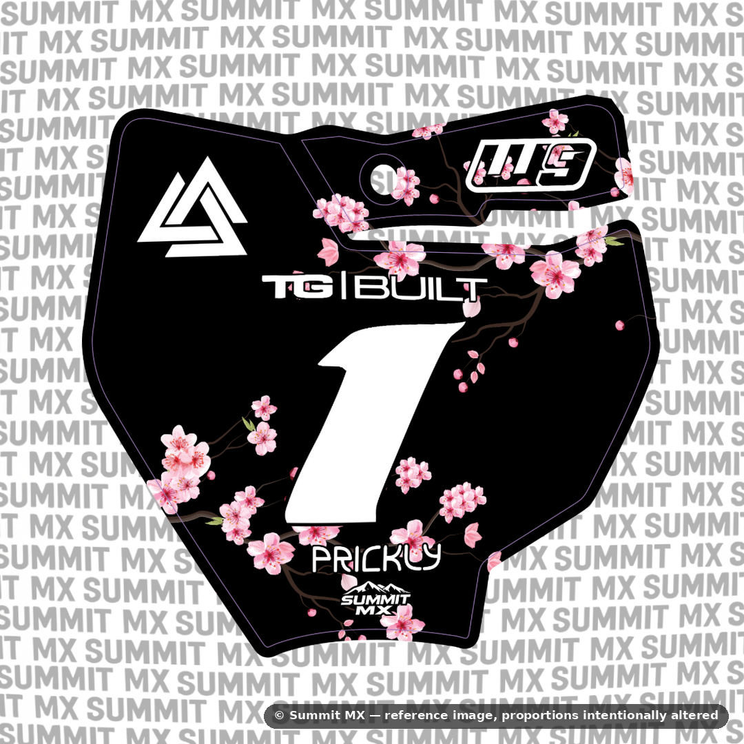 Cherry Blossom Number Plate Decal