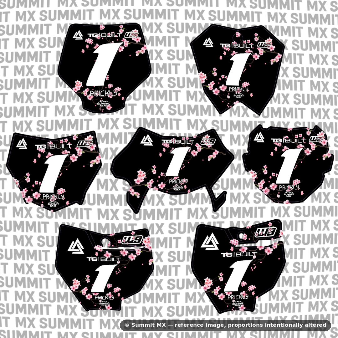 Cherry Blossom Number Plate Decal