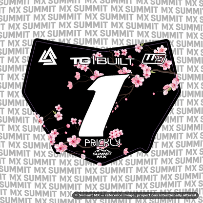 Cherry Blossom Number Plate Decal