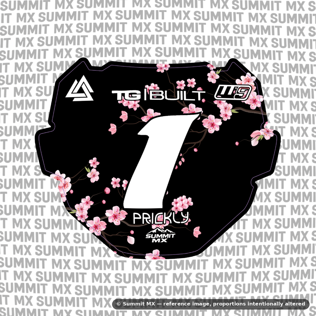 Cherry Blossom Number Plate Decal