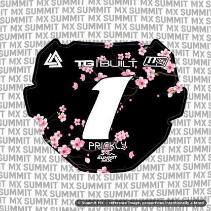 Cherry Blossom Number Plate Decal