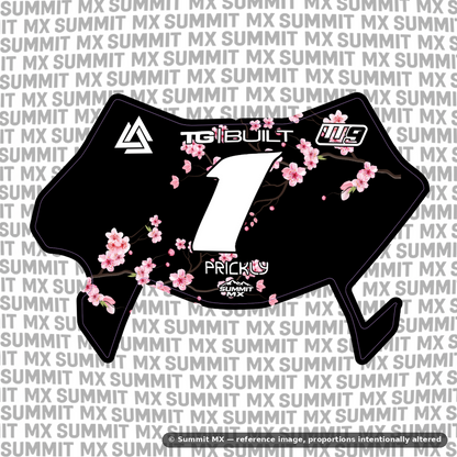 Cherry Blossom Number Plate Decal