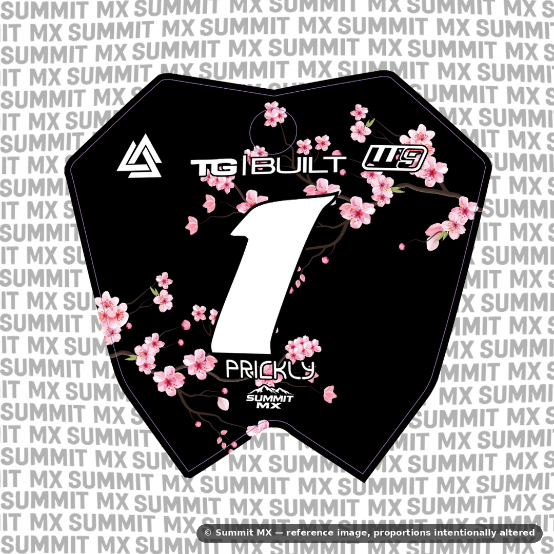 Cherry Blossom Number Plate Decal