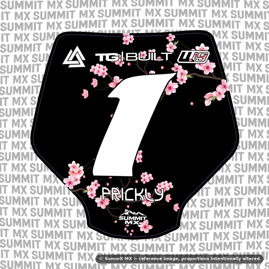 Cherry Blossom Number Plate Decal