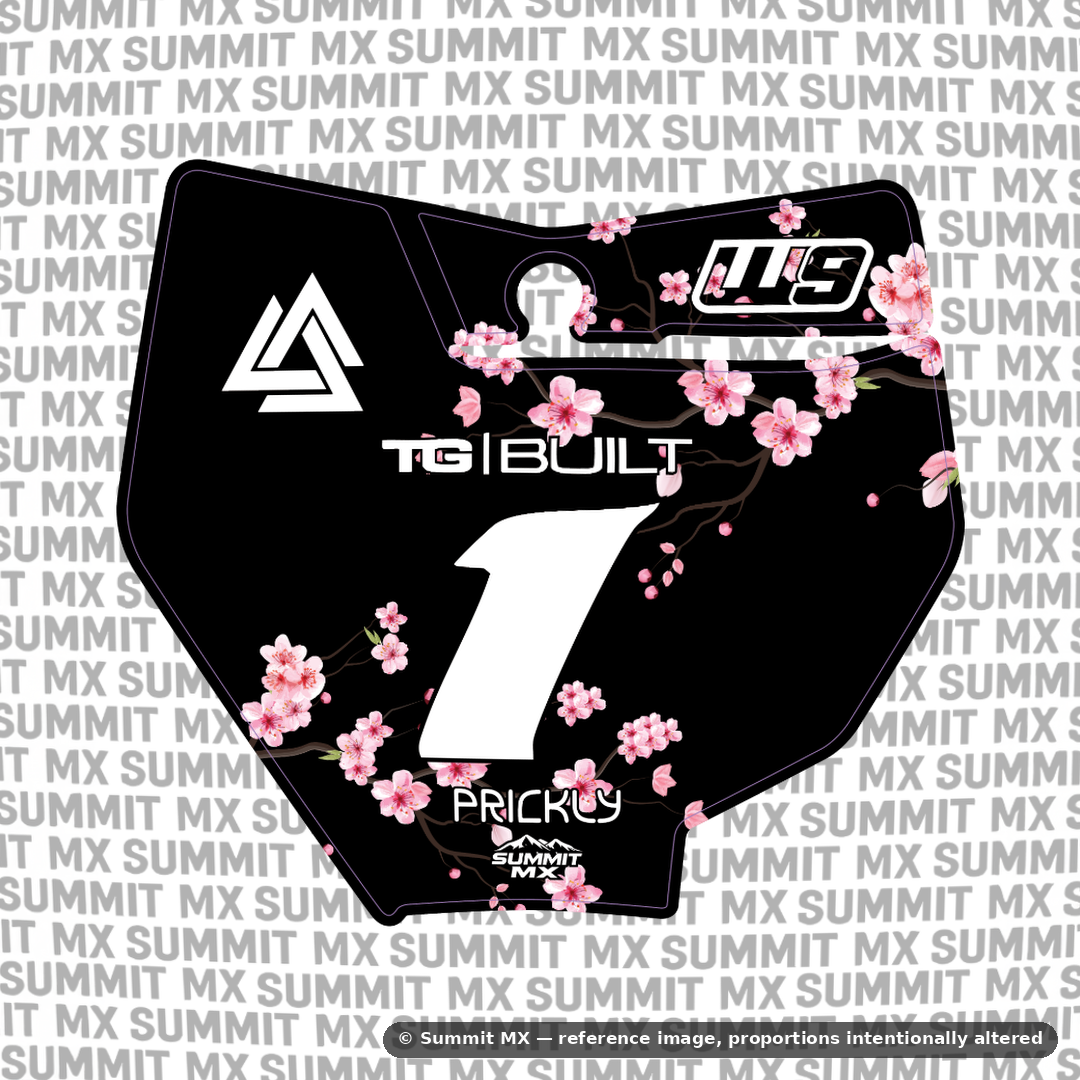 Cherry Blossom Number Plate Decal