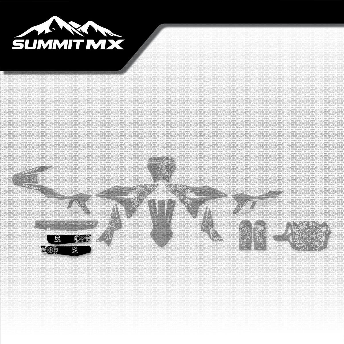 Chrome Hearts Decal for Altis Delta Swing Arm placement on the full kit