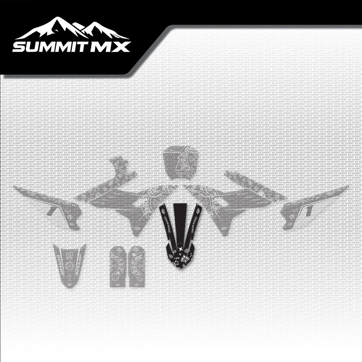 Chrome Hearts Decal for Altis Sigma Front Fender placement on the full kit