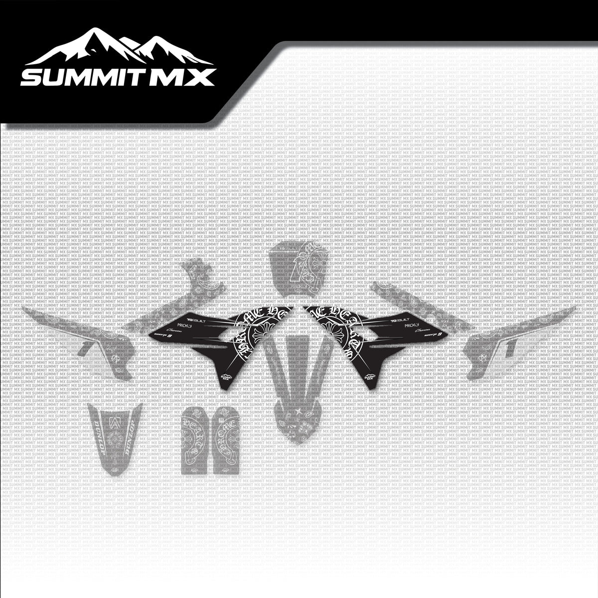 Chrome Hearts Decal for Altis Sigma Front Shrouds placement on the full kit