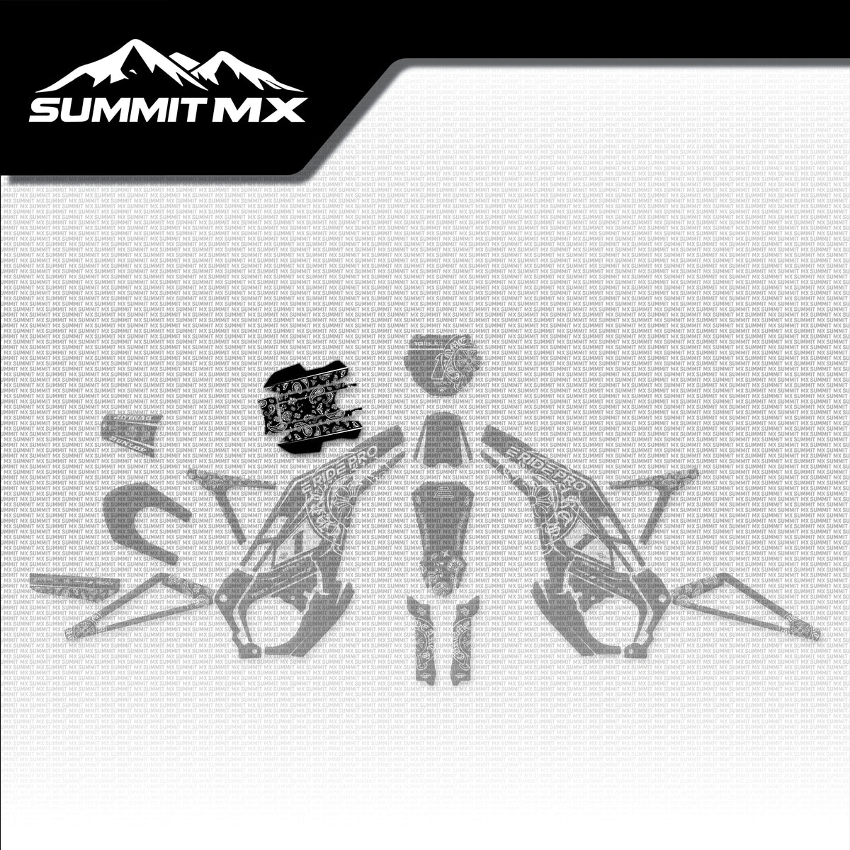 Chrome Hearts Decal for E-Ride Pro Battery Lid placement on the full kit