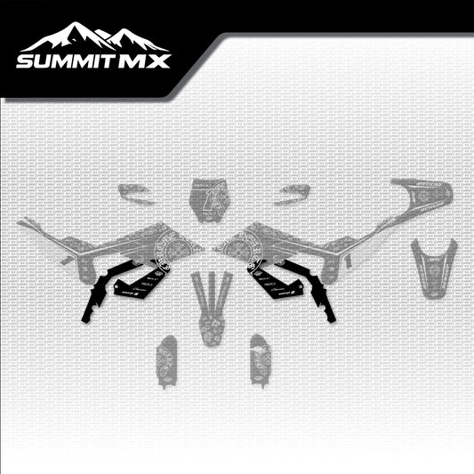 Chrome Hearts Decal for RFN Warrior Pro SX-E15 Frame placement on the full kit