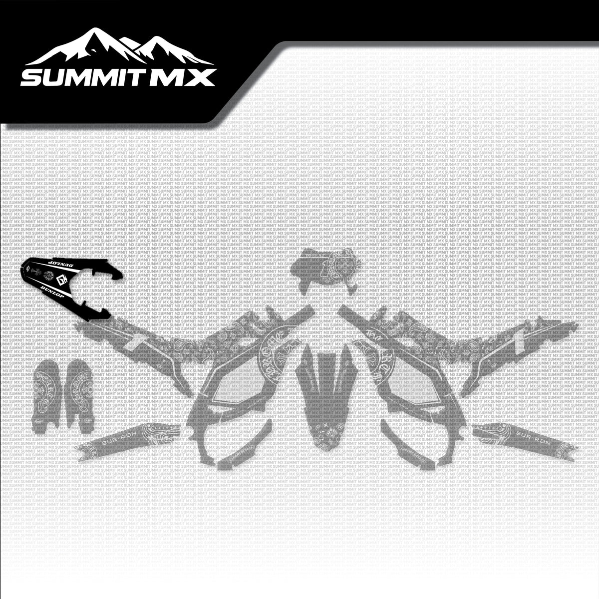 Chrome Hearts Decal for Ultra Bee Rear Fender placement on the full kit