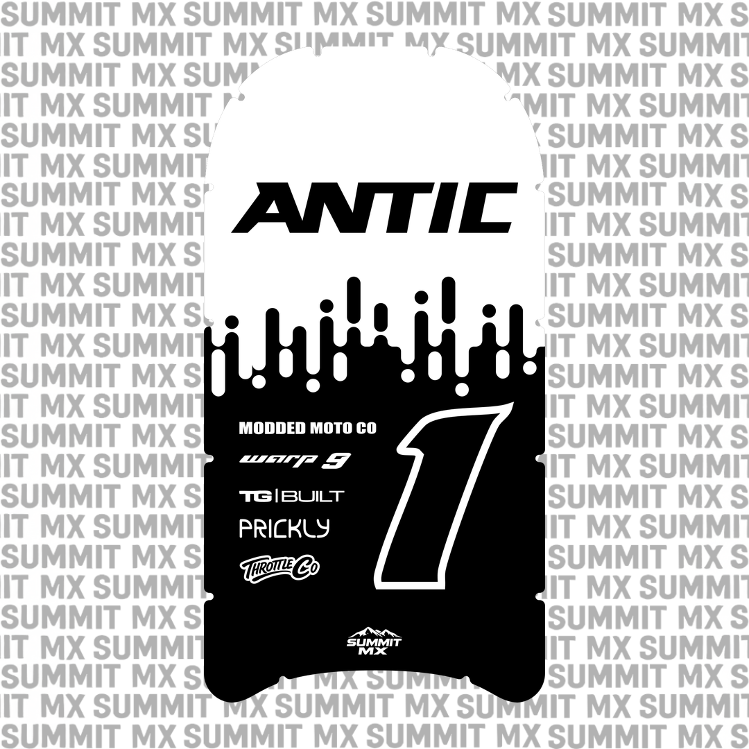 Drip Antic battery decal with rider number — Summit MX