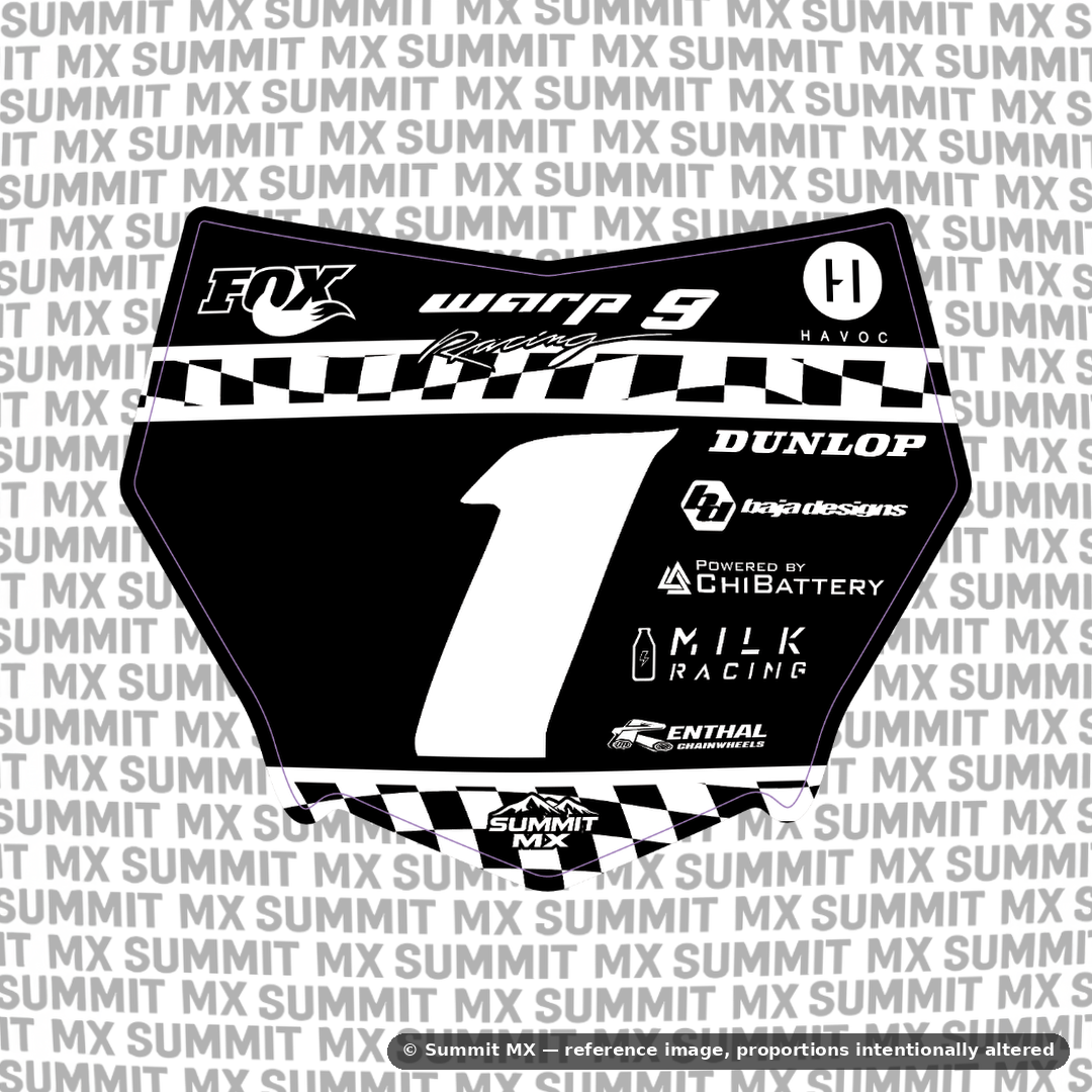 Finish Line Number Plate Decal