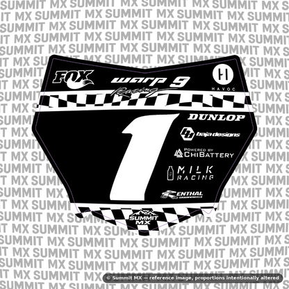 Finish Line Number Plate Decal