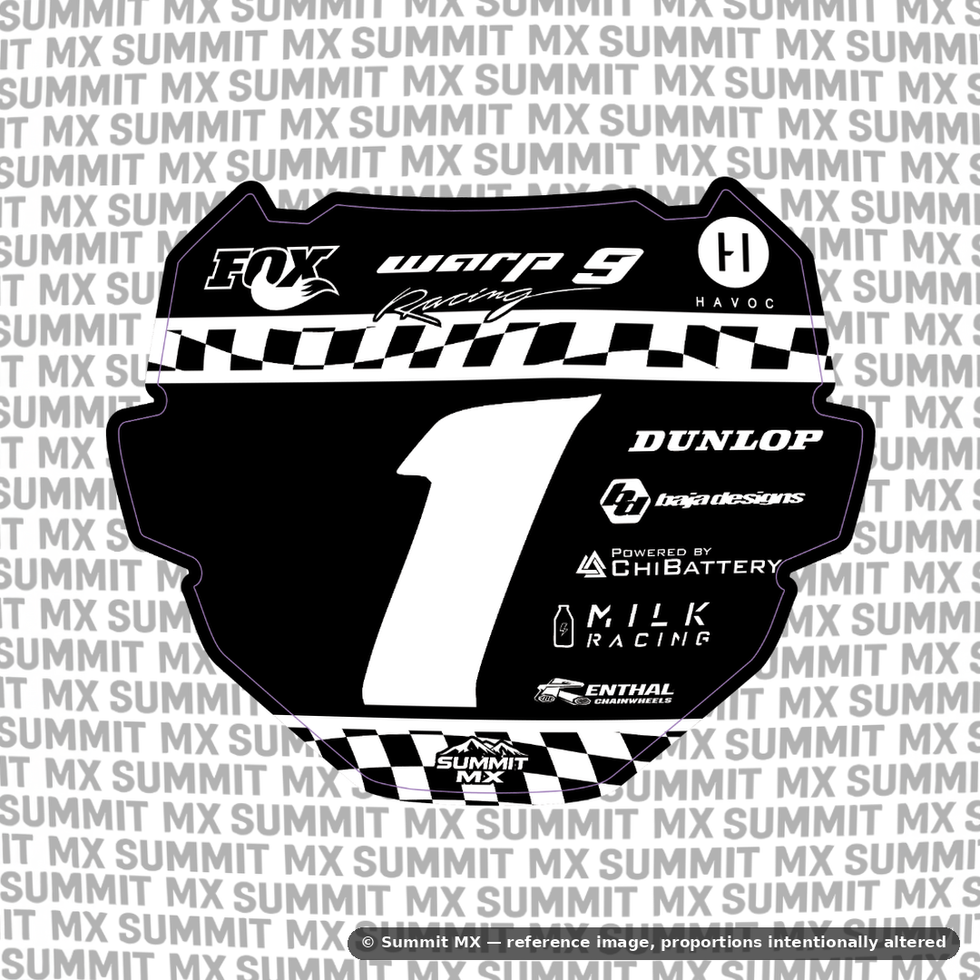 Finish Line Number Plate Decal