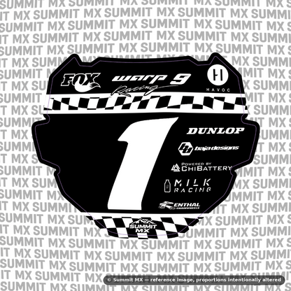 Finish Line Number Plate Decal